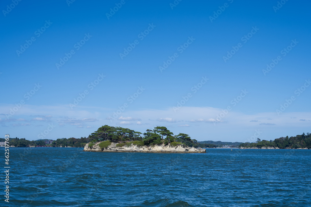 日本の宮城県のとても美しい松島海岸の風景