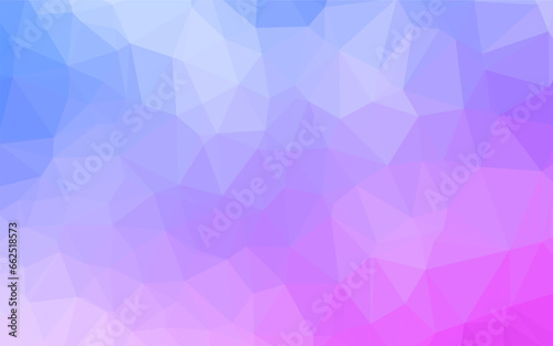 Light Pink, Blue vector low poly cover.