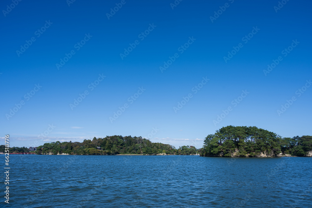日本の宮城県のとても美しい松島海岸の風景 日本の宮城県のとても美しい松島海岸の風景