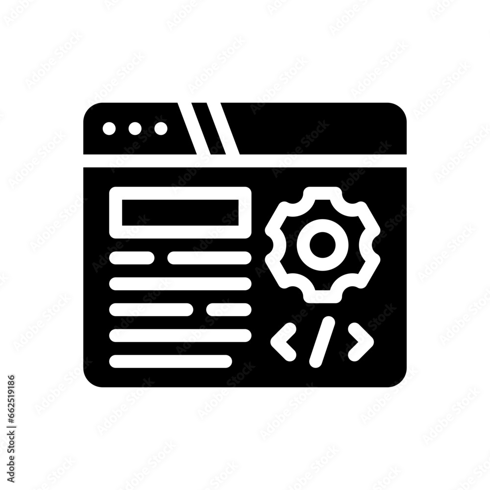 web development glyph icon web development glyph icon