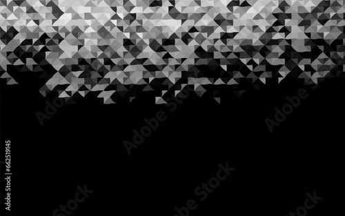 Dark Silver  Gray vector layout with lines  triangles.