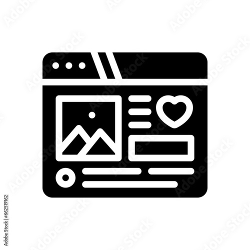 blogging glyph icon