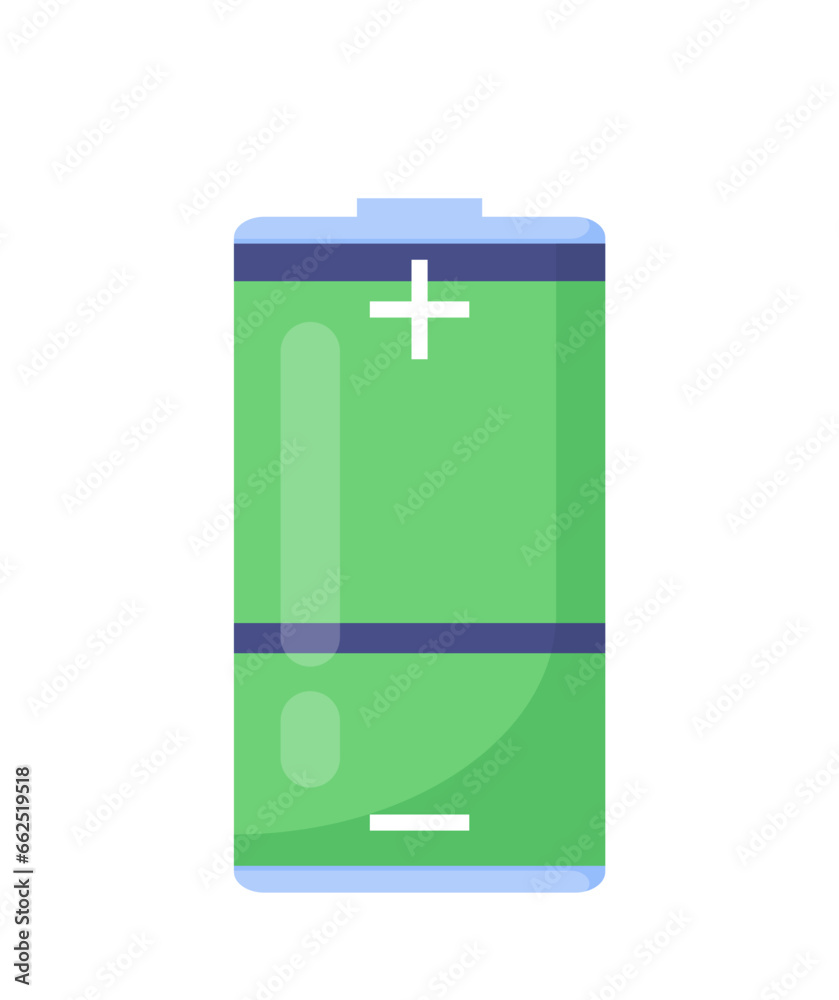Aluminum battery vector concept