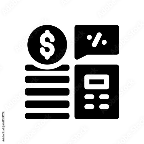 budgeting glyph icon