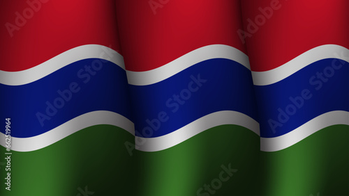 gambia waving flag background design vector illustration