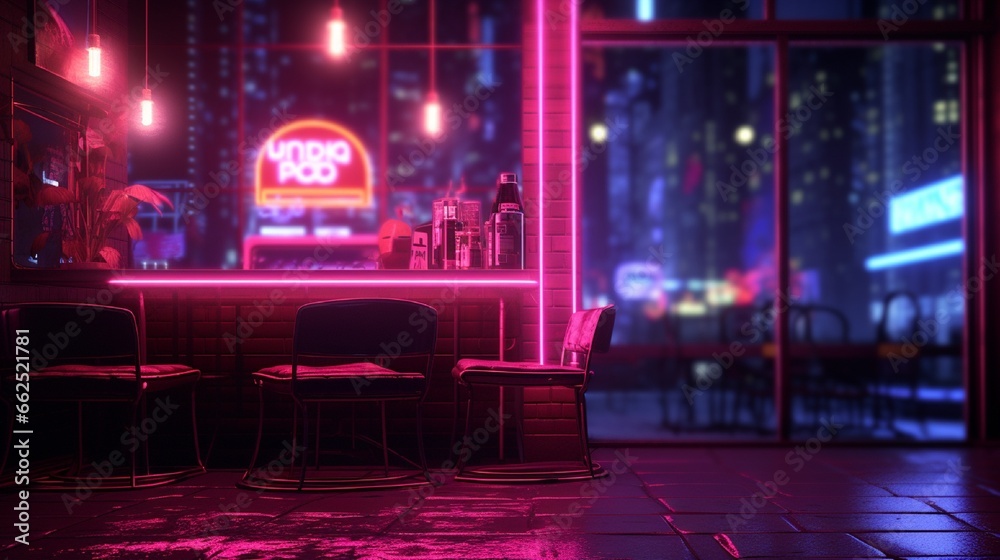 Realistic neon lights background Realistic neon lights background