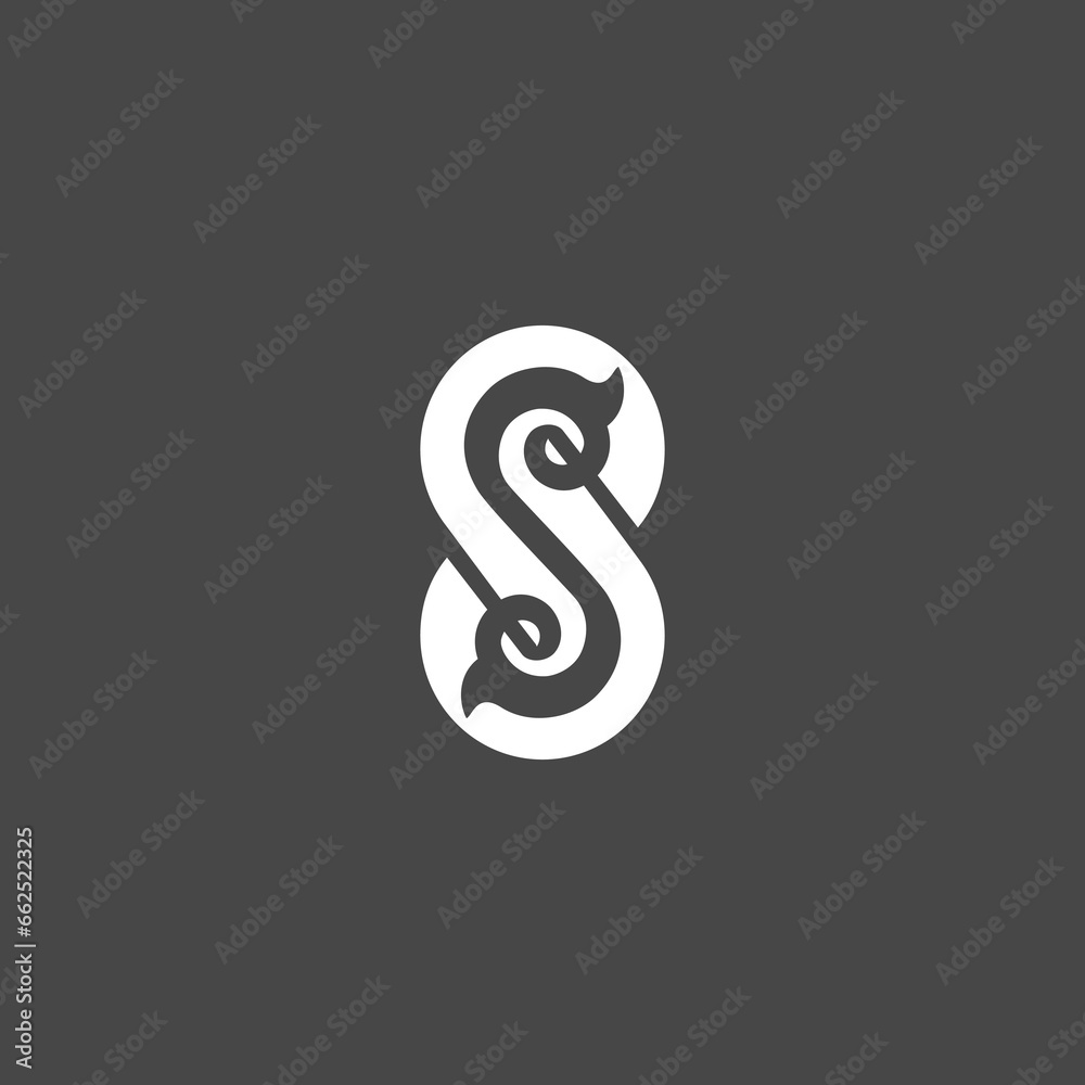 The vector is the letter s with a batik motif. The vector is the letter s with a batik motif.