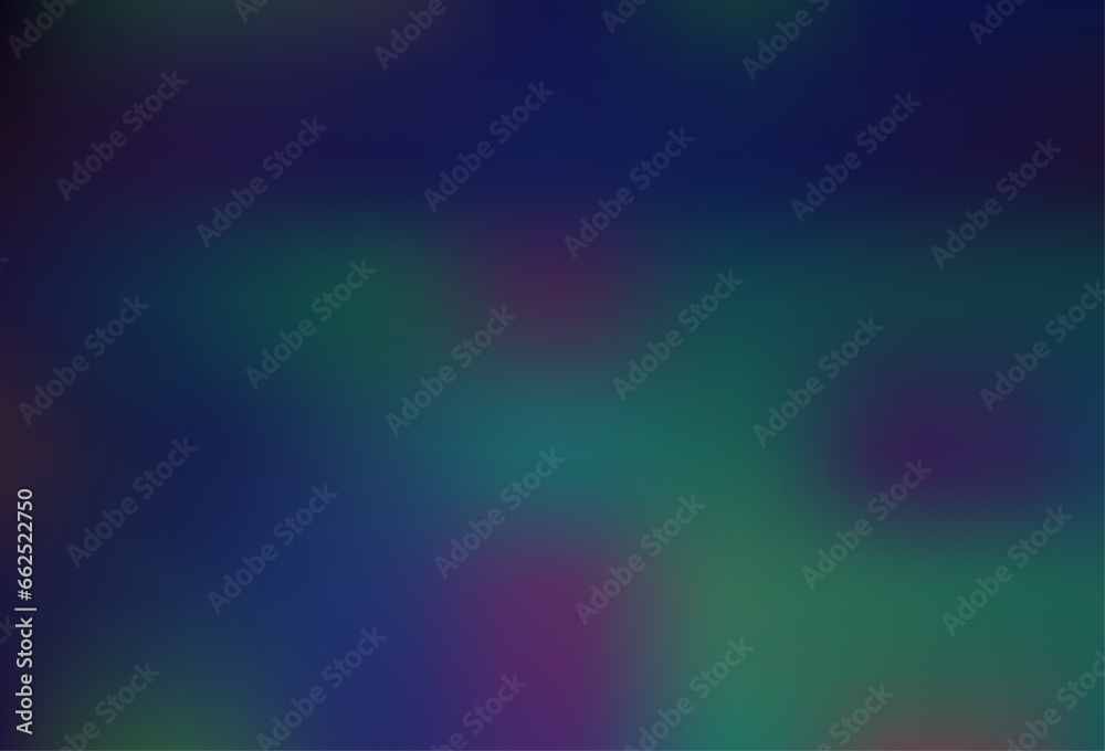 Dark BLUE vector blurred bright template.