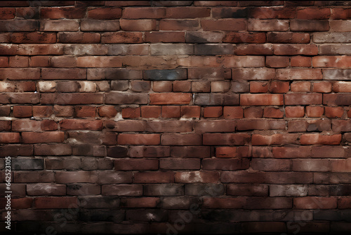 brick wall texture with red brick background ai generative