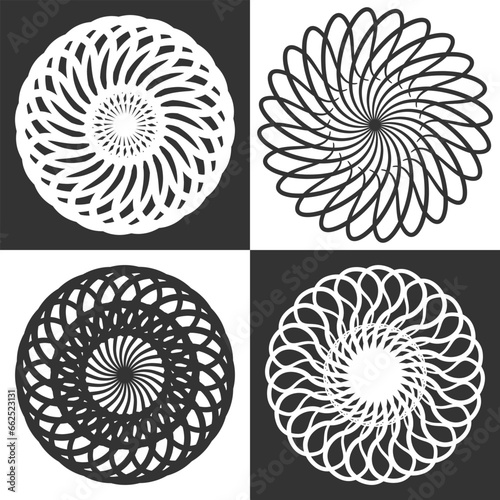 set of elements for design