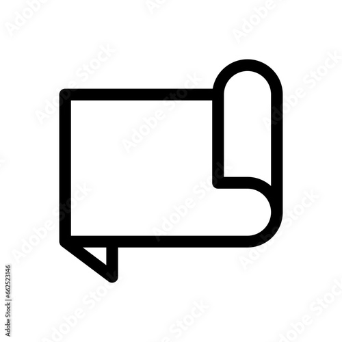ribbon folds line icon