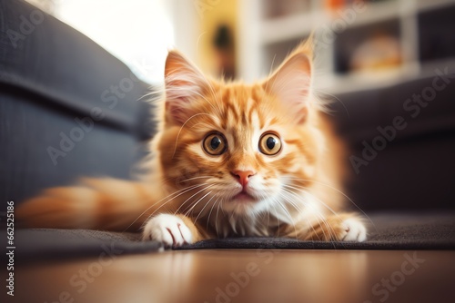 cute cat playing at home © fledermausstudio