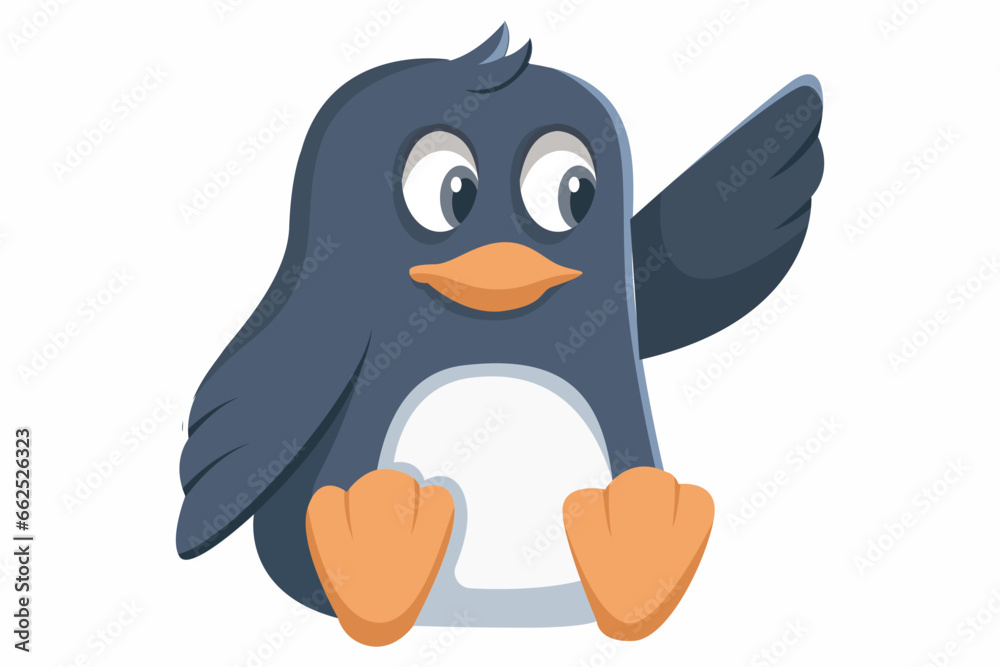 Obraz premium Cute Penguin Character Design Illustration