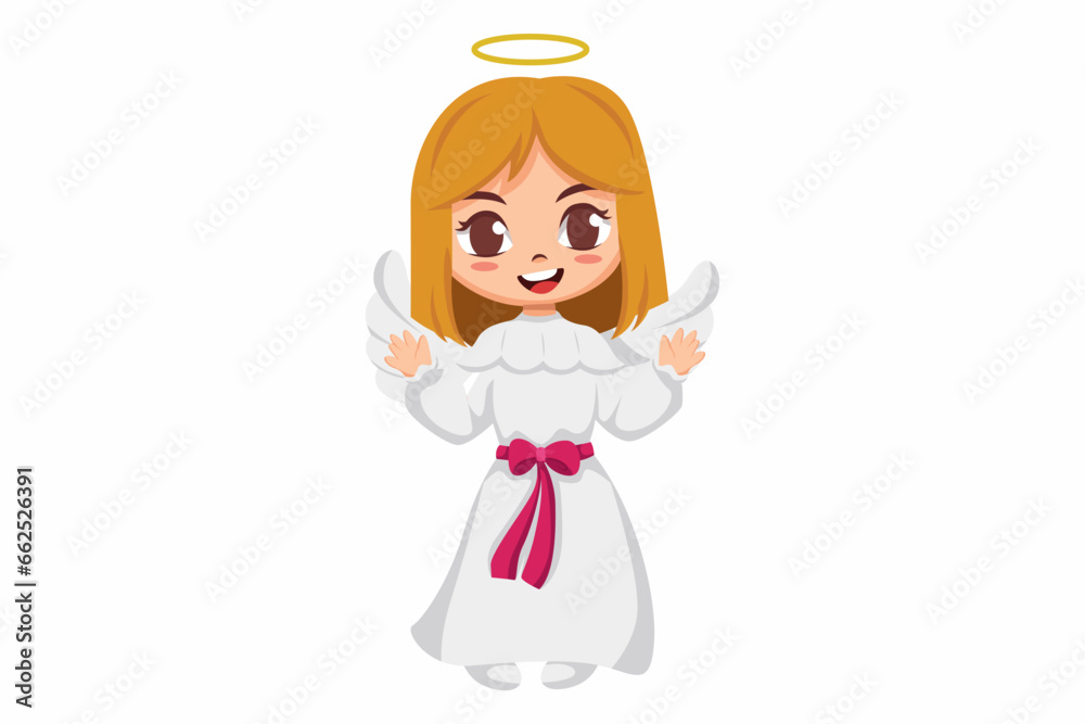 Cute Christmas Girl Character Design Illustration Cute Christmas Girl Character Design Illustration