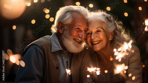 portrait of a loving elderly couple