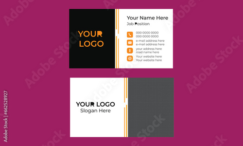 A new vector template business card design set with geometric shapes and aso with white color background.