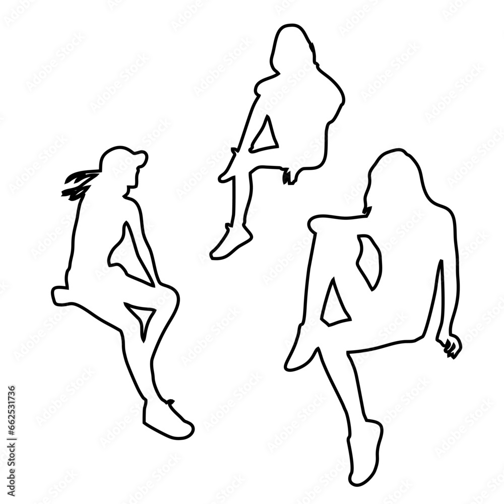 art line of people art line of people