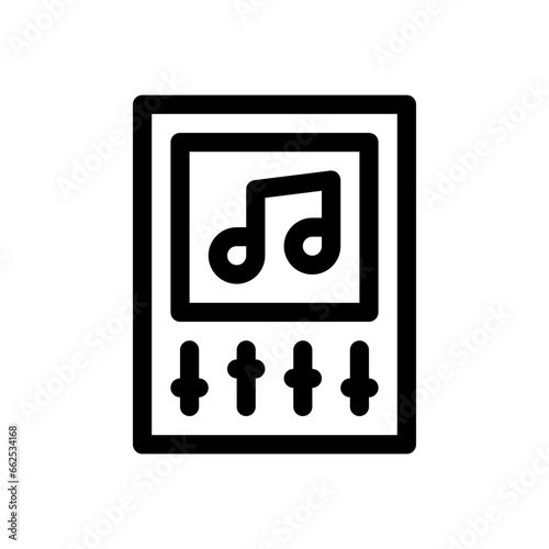 mp3 line icon