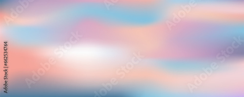 Pink sky background. Pastel abstract purple gradient sunset. Watercolor winter cold wallpaper. Vector blurred landscape.