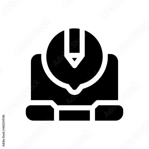 blogging glyph icon