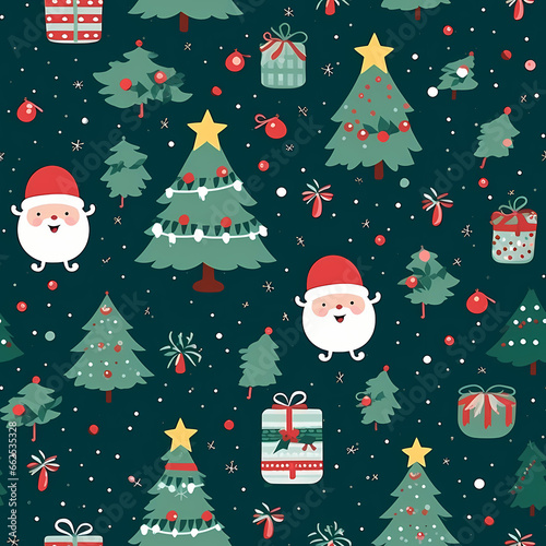 christmas seamless pattern background