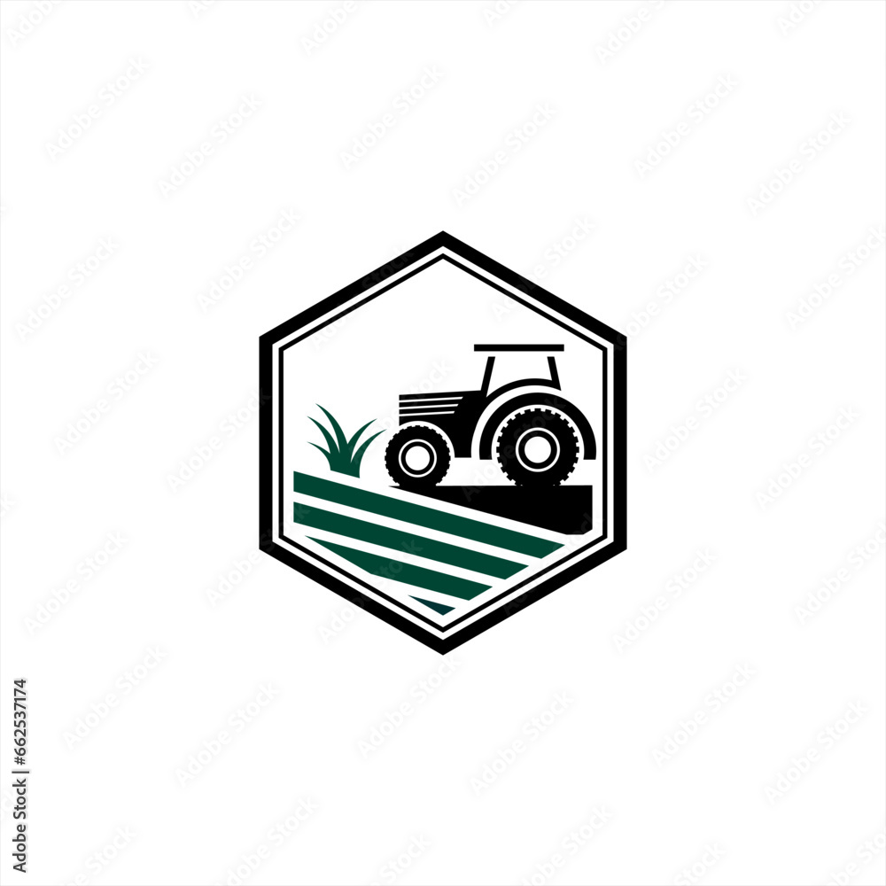 tractor logo design, tractor logo farm, logo illustration , tractor