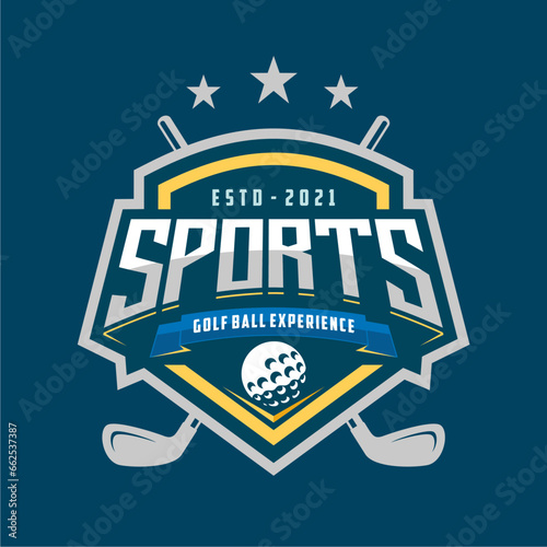 Modern professional golf template logo design for golf club
