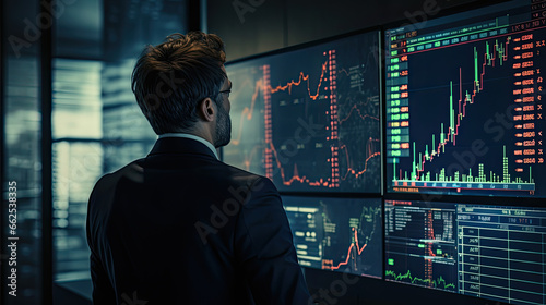 Proficient Finance Manager Scouring Stock Market Indicators for Unbeatable Investment Strategies