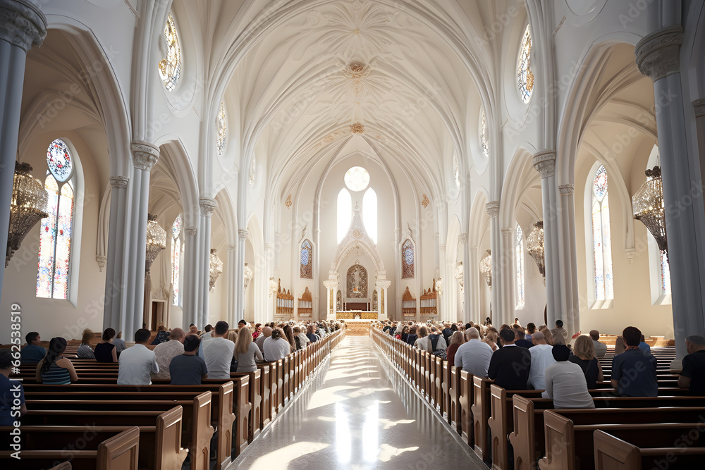 Christians pray at church