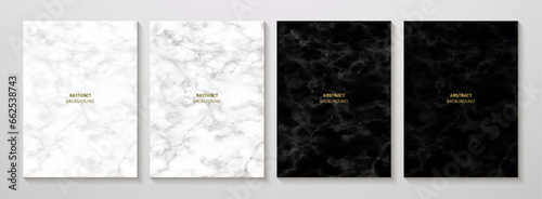 Elegant grey marble texture set. Vector background collection for cover design, brochure, poster, cover, banner, flyer, invitation and wedding card. Grey stone texture. Vector.