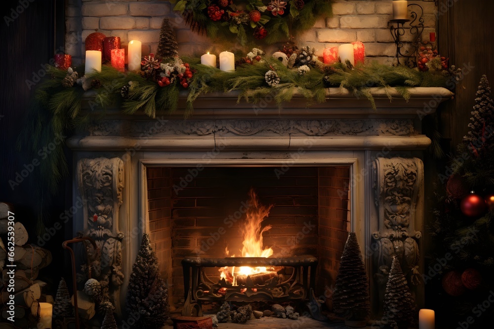 Christmas fireplace wallpaper Christmas fireplace wallpaper