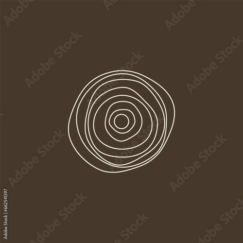 Wood log logo design illustration vector template