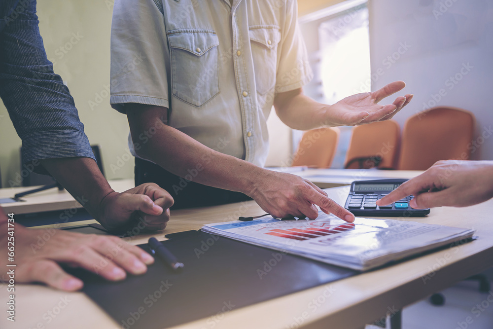 Talking about serious business. Business peoples meeting, discuss about business problem and bad business result. Talking about serious business. Business peoples meeting, discuss about business problem and bad business result.