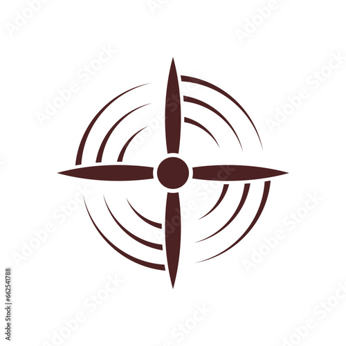 airplane propeller vector logo