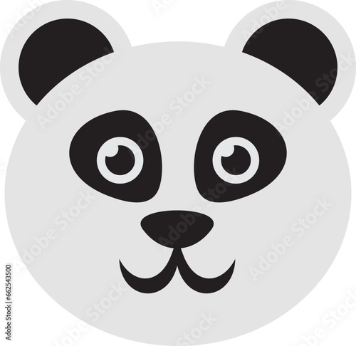 Panda head illustration