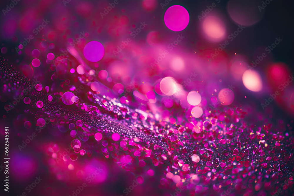  Shiny Pink and Magenta Glitter in a Dreamy Defocused Abstract Background