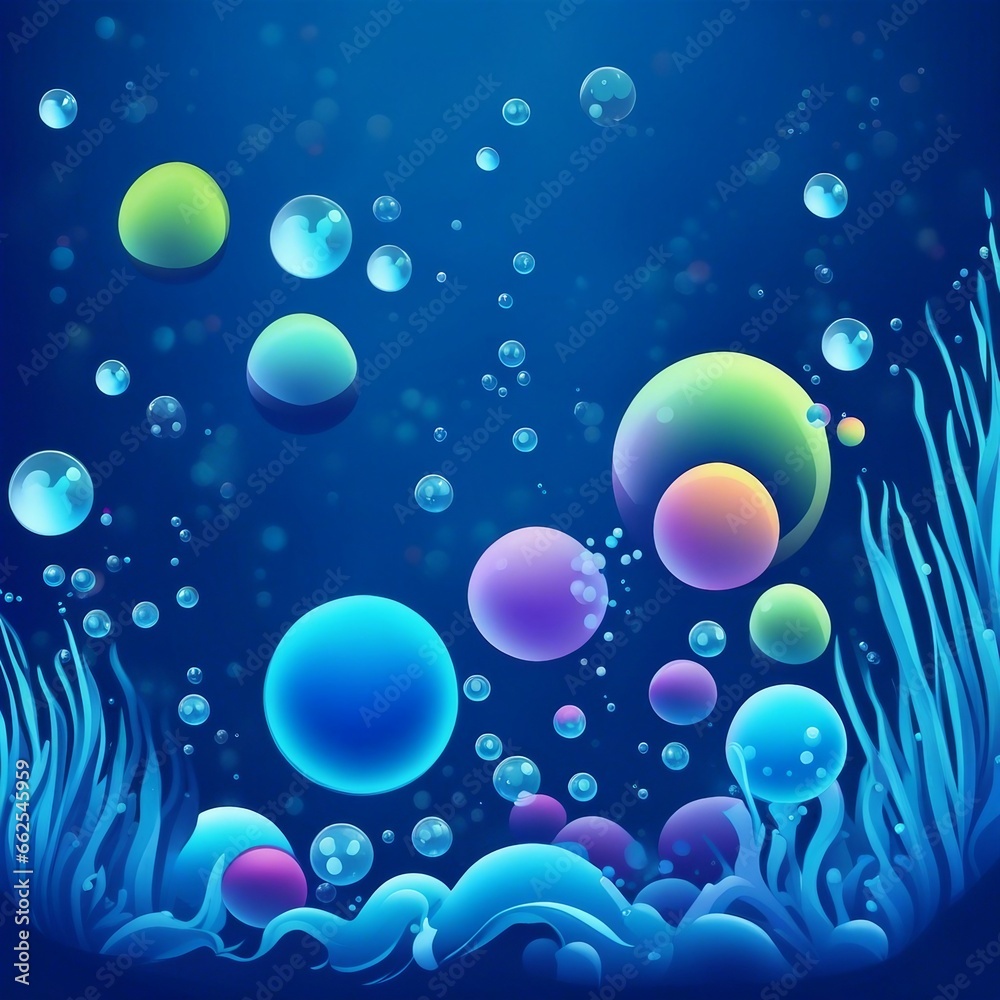 underwater water bubble illustration background underwater water bubble illustration background