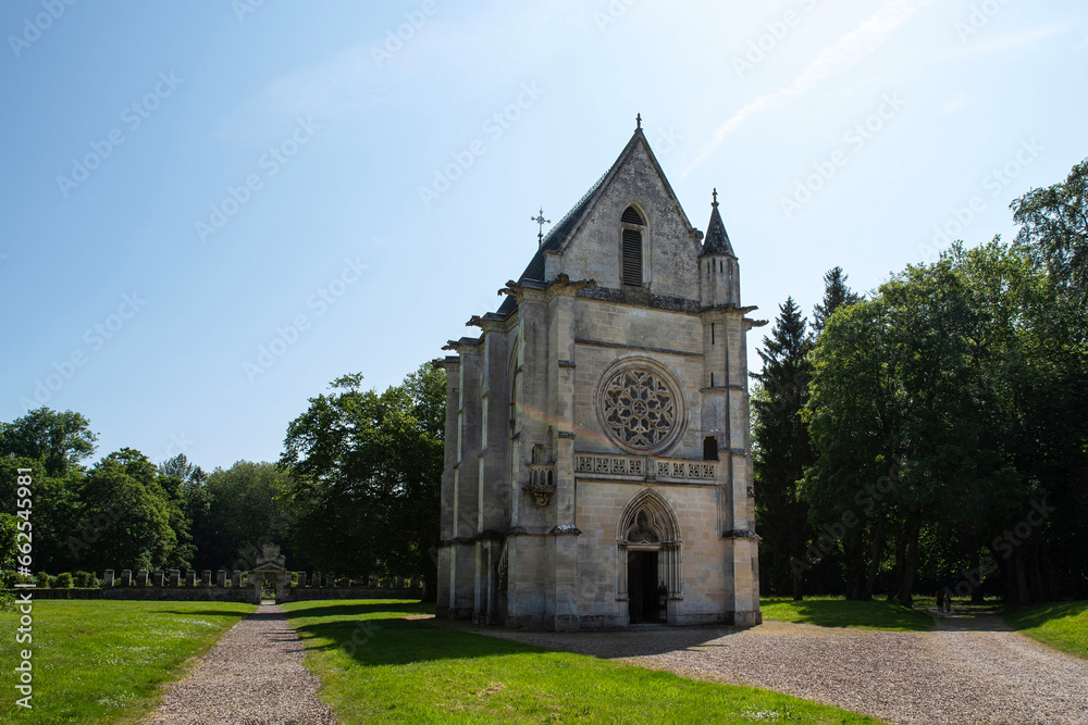 12th century Sainte Marie de Chaalis chapel in France