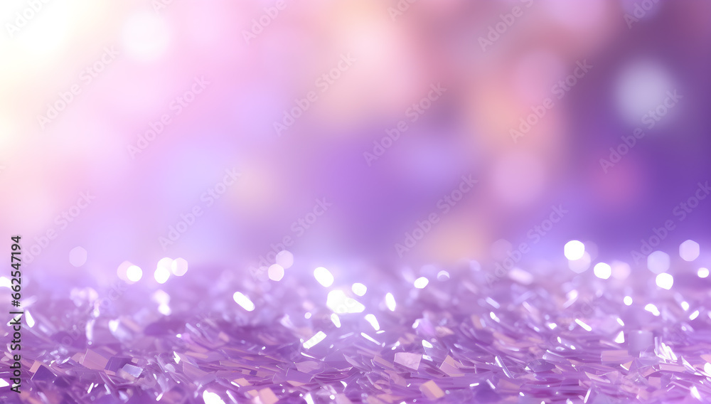 3D render purple Violet lavender abstract glitter sparkler background. de-focused wallpaper for template. for presentation. copy text space.