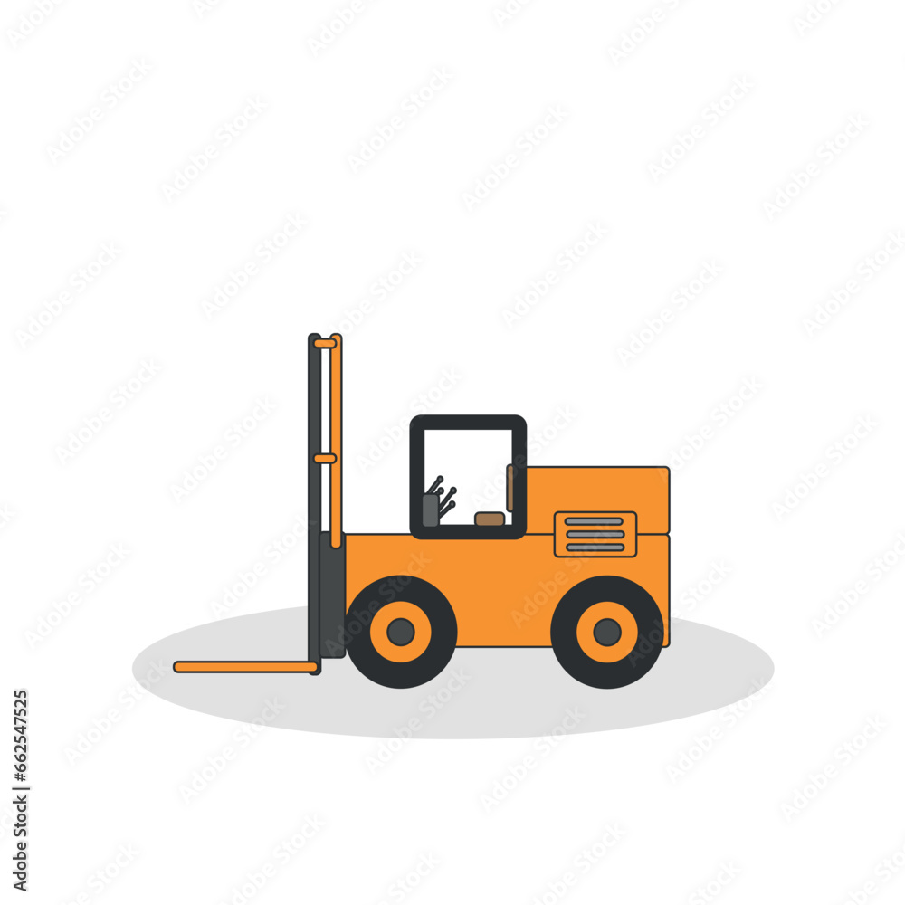 forklift truck isolated on white background
