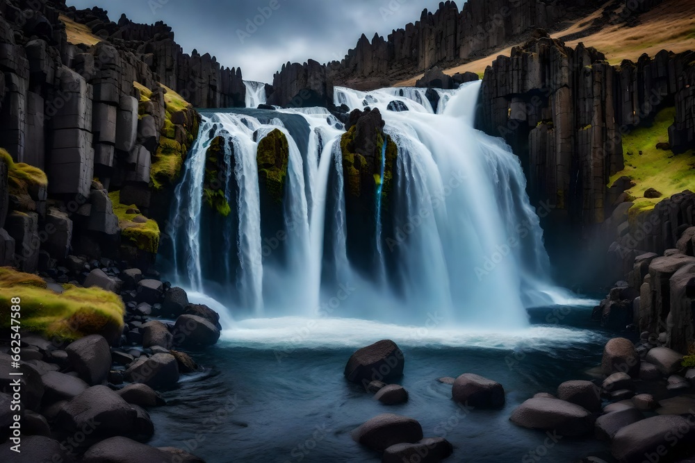 Fototapeta premium waterfall in the mountains