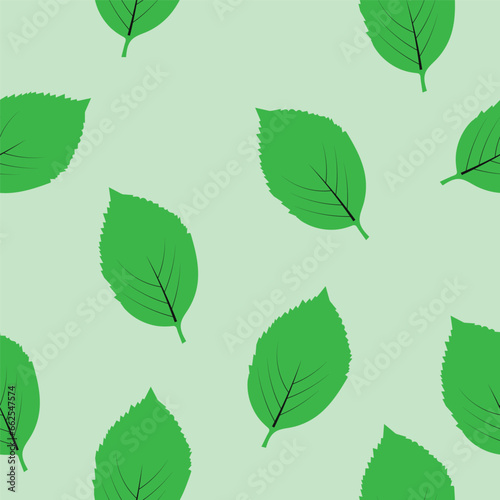 Vector seamless leaf pattern background. hand drawn pattern design. © emofix