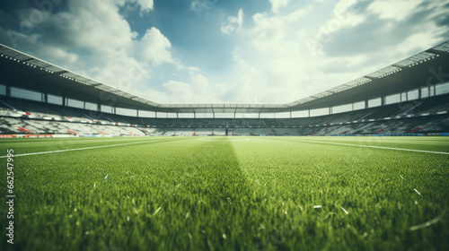 The Pristine Lawn of a Football Arena
