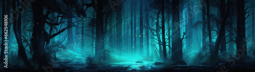 Neon Nocturne: Pensive Moments in a Serene Moonlit Forest © Creative Valley