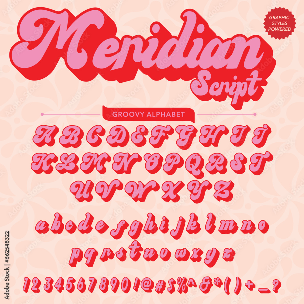 Abstract groovy related meridian Script Retro Font template design Abstract groovy related meridian Script Retro Font template design