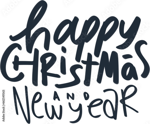 merry christmas hand lettering