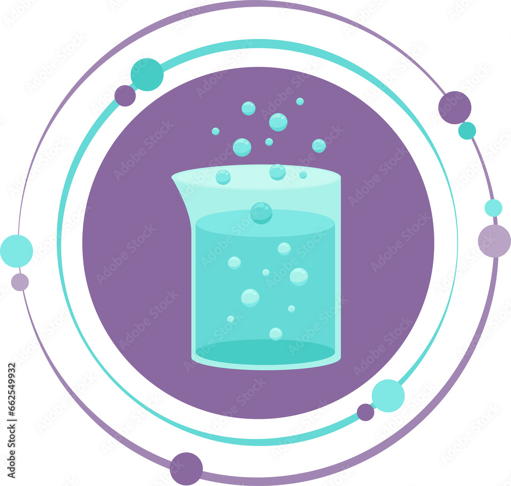 Boiling beaker chemistry graphic icon symbol Boiling beaker chemistry graphic icon symbol