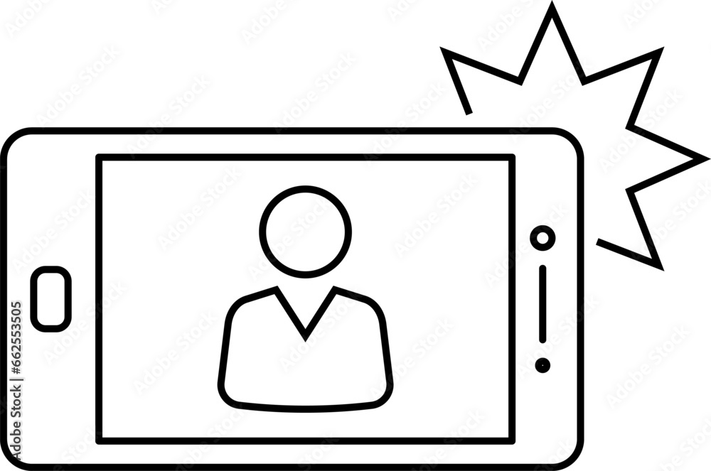 Photo on smartphone with flash vector. Smartphone, Selfie, Flash icon Photo on smartphone with flash vector. Smartphone, Selfie, Flash icon