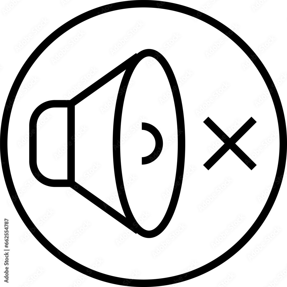 Muted Speaker Icon. Volume off icon. Vector illustration Muted Speaker Icon. Volume off icon. Vector illustration