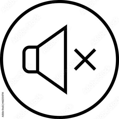 Muted Speaker Icon. Volume off icon. Vector illustration